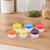 Set of 6 Small Sauce Containers with Lids for Condiments and Dressings