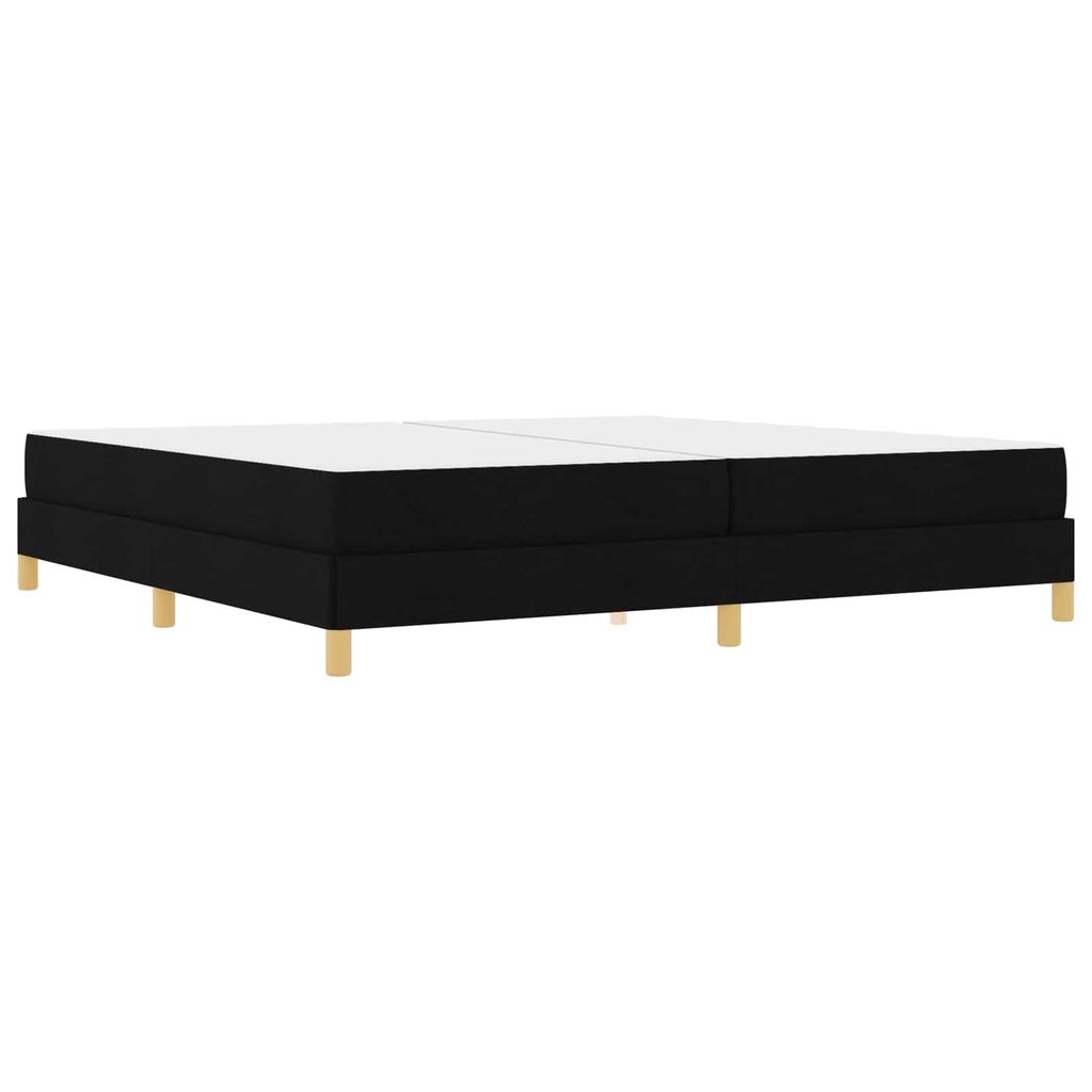 Box Spring Bed with Mattress Black 200 x 200 cm Fabric