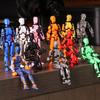 Multi-jointed, Transformable Robot 3D-printed Action Figure with 13 Joints, DIY Assembly Gift for Adults, Parents, and Children