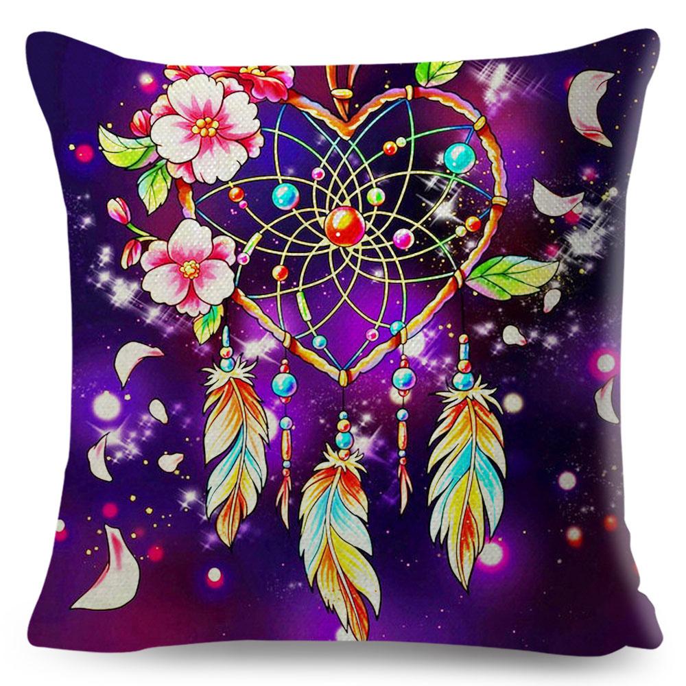 Fantasy Dream Catcher Series Decorative Pillowcase Bohemian watercolor cushion cover Sofa office seat cushion cover Home decor