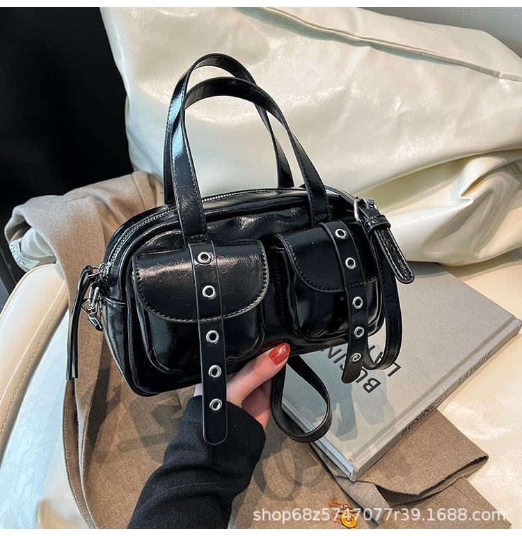 

Fashion new trendy women s bags, retro pillow bags, women s 2025 new commuter handbags, shoulder bags чёрный