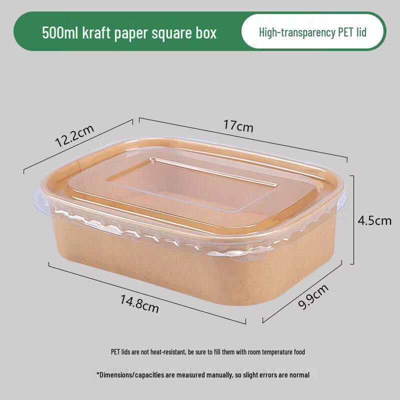 Disposable Kraft Paper Takeaway Lunch Box