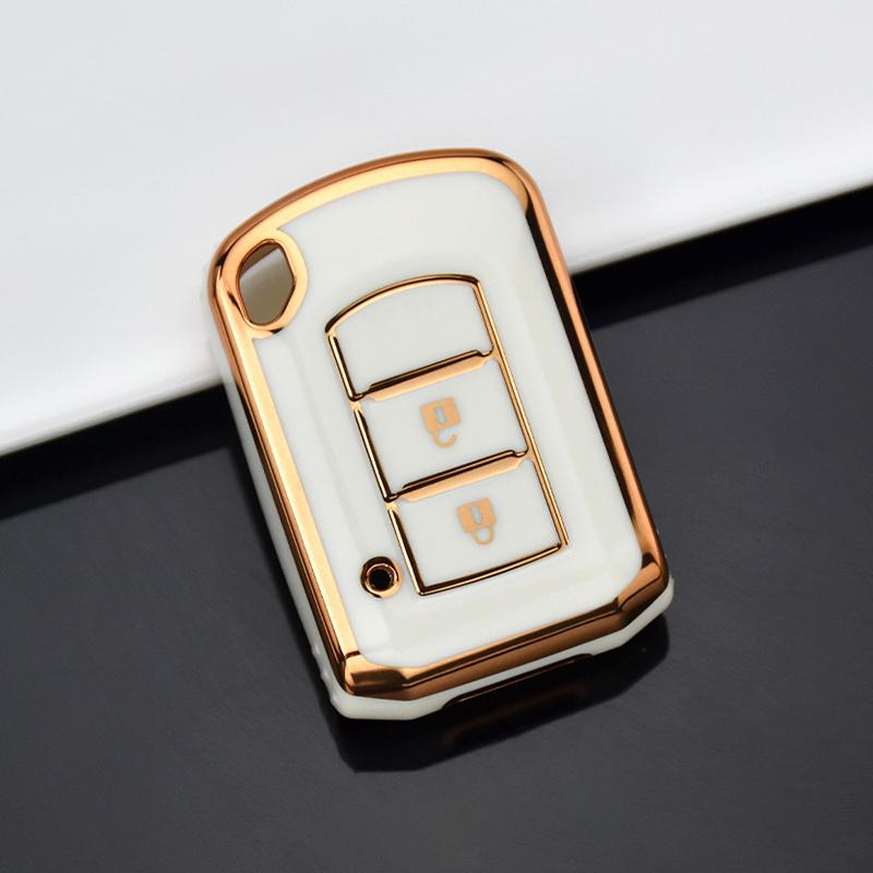 2 Button Shell Fob Holder Protector For Mitsubishi ASX ASH Outlander Lancer EX Galant Pajero L200 TPU Car Key Cover Case
