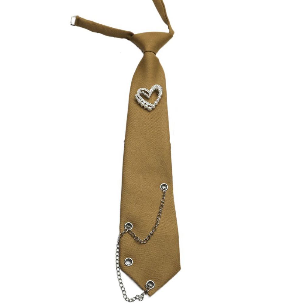 Korean Style Long Necktie Tassels Shirt Tie Elegant Love Heart Tie  Daily