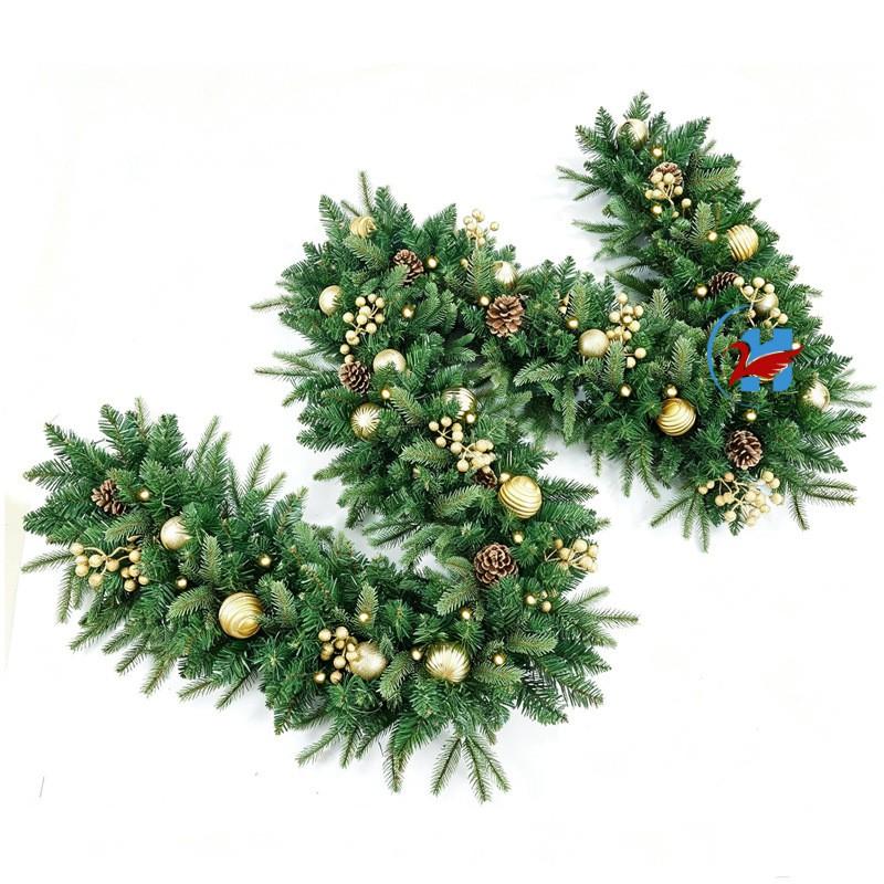 Christmas Wreath Hanging Decor PVC Artificial Berry Vine Garland Door Wall Hotel Mall Holiday Decoration