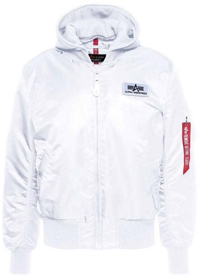 Зимняя куртка Alpha Industries MA-1 ZH Back Print (128113) белый/черный принт