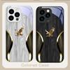 Noble Golden Eagle Ring For iPhone 17 Air 16 E 15 14 13 Plus 12 mini 17 Pro Max 11Pro XR Xs X 7 8 11 Tempered Glass Phone Case
