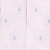 Polo Ralph Lauren SS24 Logo Embroidered Plaid Straight Cut Split Short Sleeve Dress Kids dresses Light-Pink CWPODRSG3D20826-650