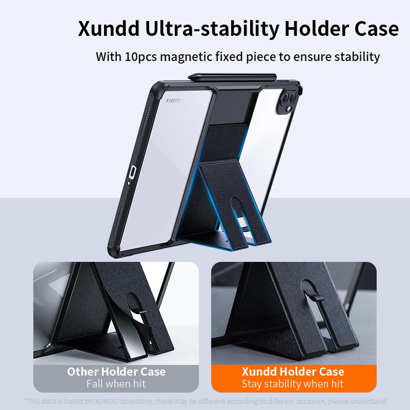 

XUNDD For Xiaomi Pad 6/Pad 6 Pro Kickstand Tablet Case TPU+Acrylic Anti-scratch Tablet Back Cover A