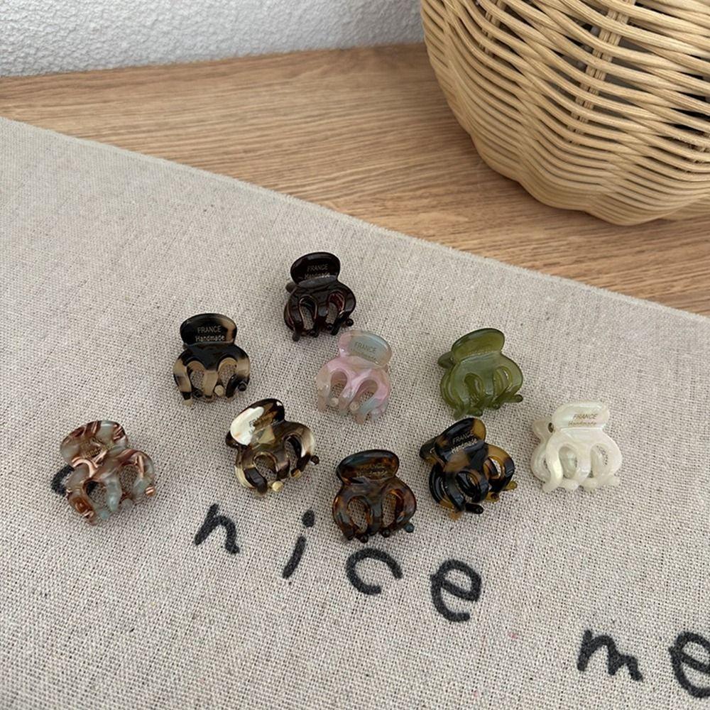 Small Hair Claws Shark Clip Geometry Shape Acetate Female Hair Accessories Korean Style Headwear Small Hair Clip Mini Hair Claw
