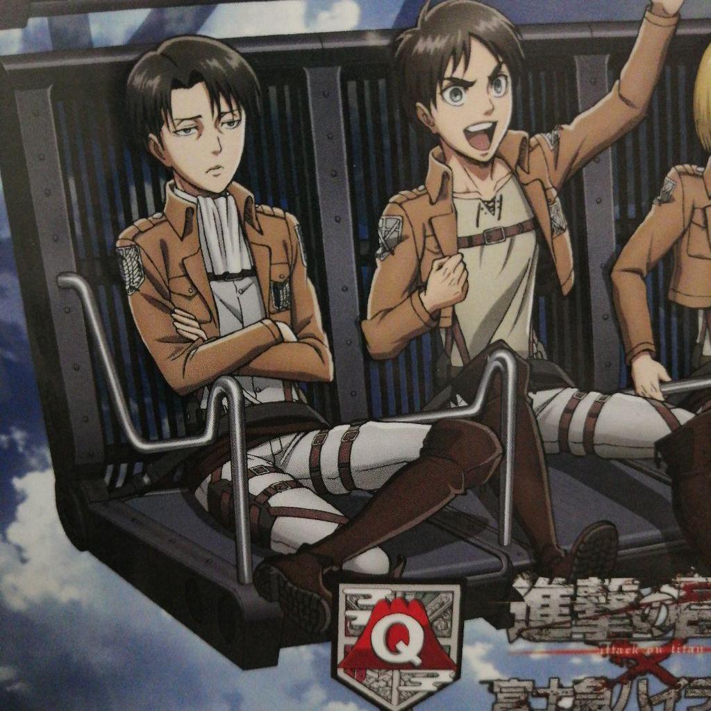 [USED] Attack On Titan Postcard Fuji-Q Highland