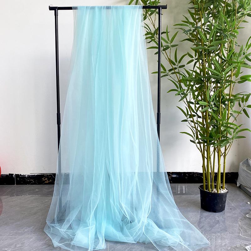 Light Pink Cherry Blossom Gauze Curtain with Pink Jade and Pink Bean Paste Highlights - Swiss Mosquito Net Yarn for Beauty Salon Ceiling.