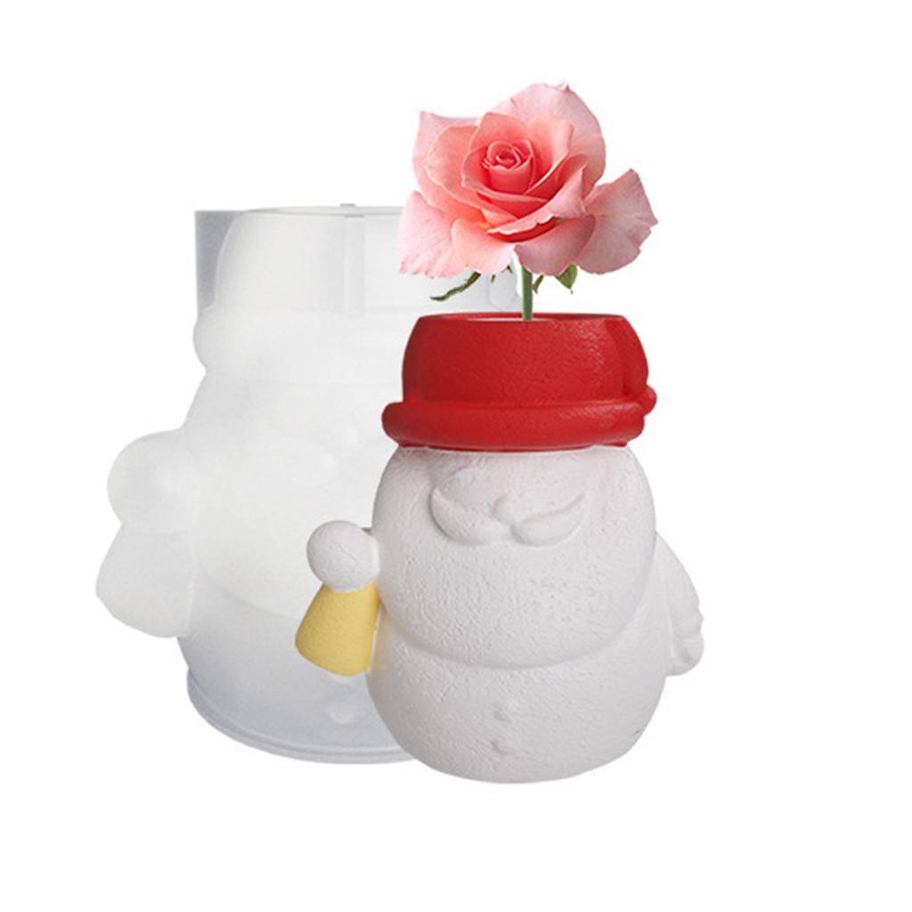 Christmas Elk Bells Gypsum Silicone Molds Storage Box Mold for Making Succulent Plant Pot Flower Pot Candle Holder