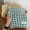 Small Checkered Knit Scarf - Soft, Non-Shedding, with a Cozy Feel for Autumn and Winter