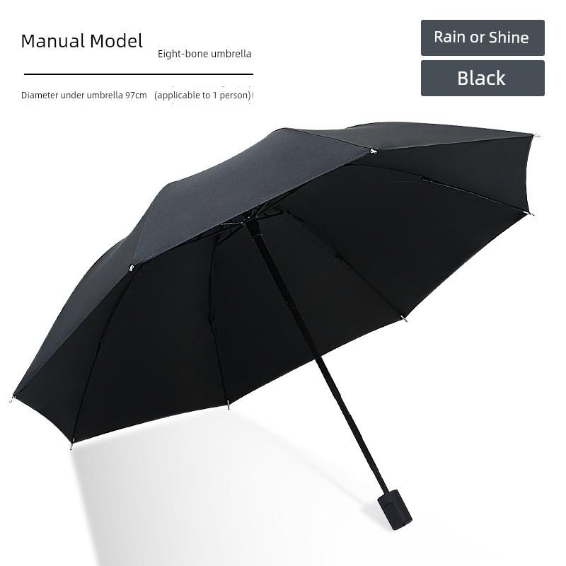 Twelve-Rib Extra-Large Dual-Purpose Manual Folding Umbrella for Men and Women, Business Sun Protection Sunshade Umbrella