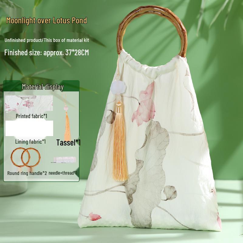 Bamboo Joint Bag DIY Kit: Handmade Chinese-Style Heritage Bag for Team Building and Salon Events