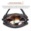 Soft leather multi-compartment crossbody bag women's shoulder bag