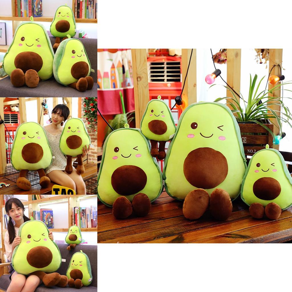 Adorable Muñeco Almohada de Peluche de Aguacate con Relleno Suave de Felpa Corta Ideal Para Niñas