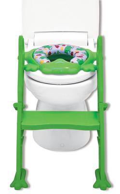 Little Princess Fluffy Frog Step-Style Toilet Trainer, Green