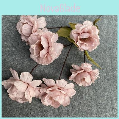 Artificial Peony Flower Bouquet For Home Decor With Vase For Living Room Dining Room