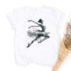 Watercolor Ballerina Print Shirt Bag Baller Dancer Outfit T-shirt Women Summer Clothes Tops Girls Short Sleeve Tee Female Shirts