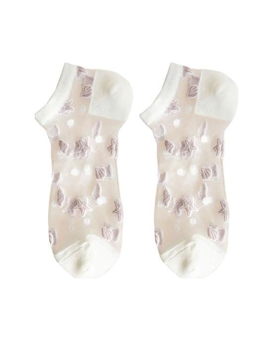 Chaussettes d'été respirantes à usage quotidien en Polyester, chaussettes invisibles de conception transparente, chaussures