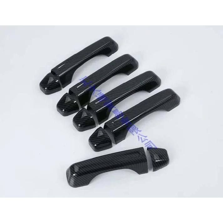 For Jeep Wrangler JL 2018    Car Accessories Carbon Fiber Style Door Handle Cover Trim Molding