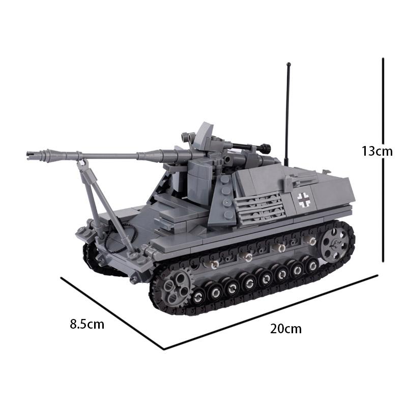 WW2 Military Tank Series Building Blocks German Soviet Union Army Soldier Figures Armored Vehicle Car Cannon Weapon Bricks Toys
