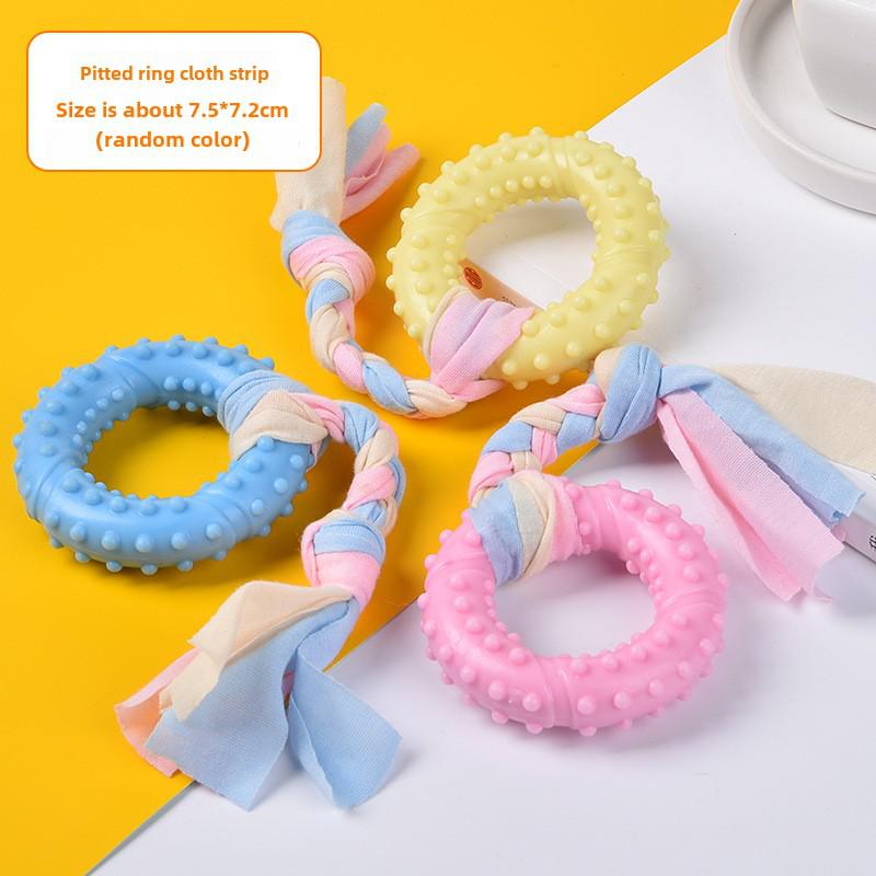 Macaron TPR Cloth Dog Teether - Chew Toy for Small Dogs