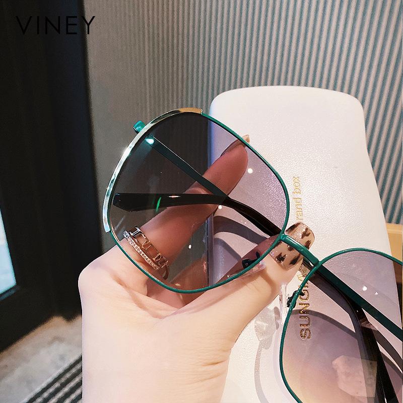 Viney Sunglasses Sunglasses Femininity Big Face Thin Summer Versatile Glasses Uv Protection