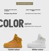 Men's 2024 Autumn/Winter High-Top Casual White Sneakers - Retro Korean Style, All-Match, Thick Sole