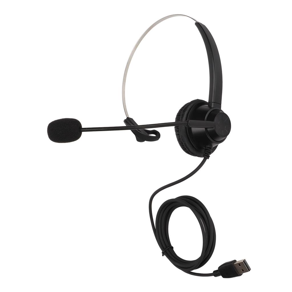 H360DUSB Single Ear Business Headset Black Noise Reduction USB Business Headset for USB Interface