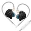 Hybrid Vacuum Headphones KZ ZNA with MIC with a 12mm Dynamic Driver and an Armature Driver Black