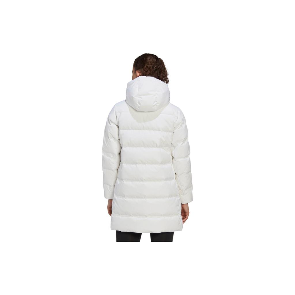 adidas Manteau Mi-long Doudoune à Capuche Sports Outdoor Hiver Femmes Manteaux Blanc GE9992