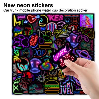 Neon Lights DIY Fine Laptop Stickers Multi-functional Workmanship