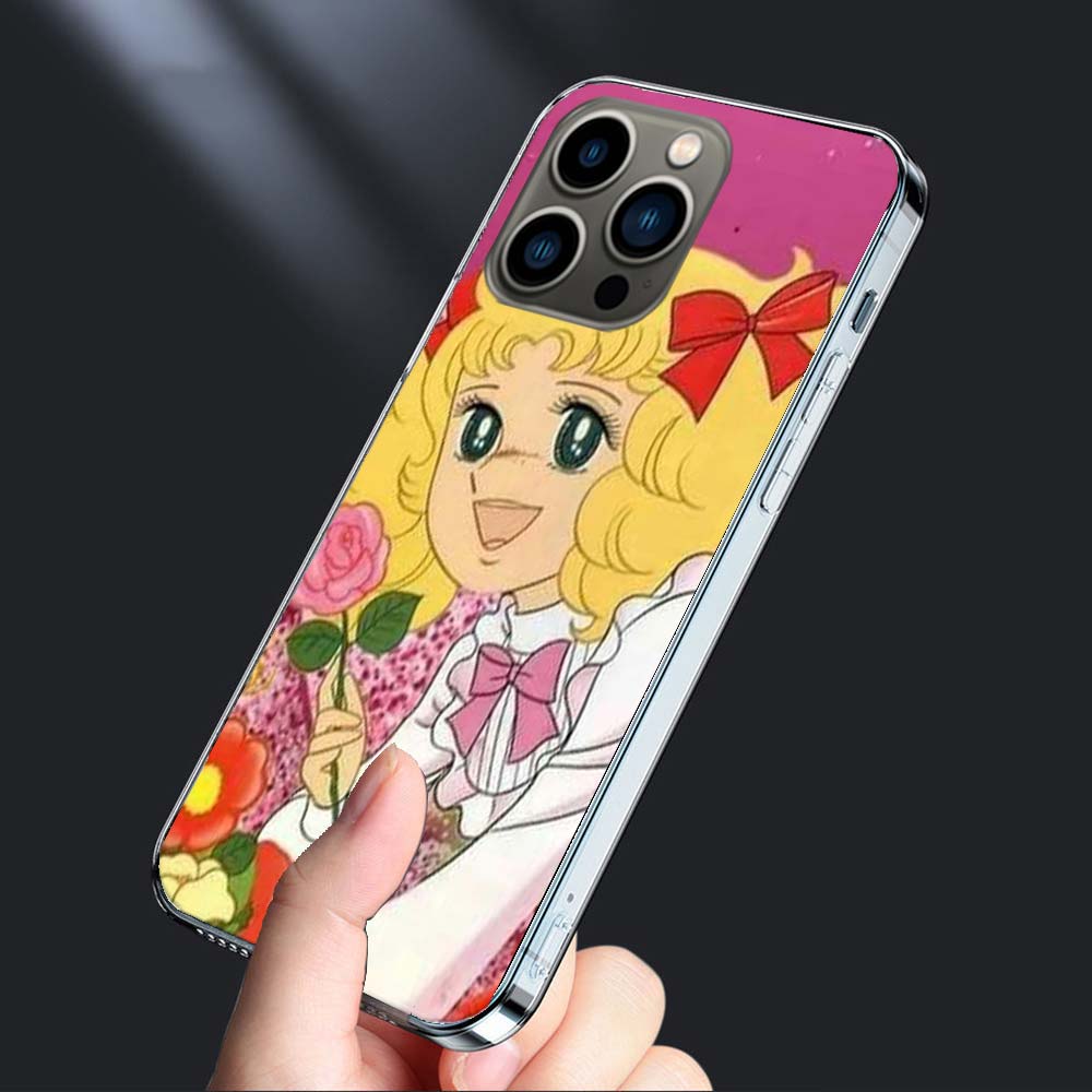 Candy Candy 90s Anime Phone Case For Iphone 16E 15 Pro 14 Plus 17E 16 17 Pro Max Air 11 12 13 Mini Shockproof Capa Cute Cover