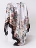Supply 91CM large square scarf women's ethnic style red cashew nut pattern printed scarf women's headscarf silk scarf