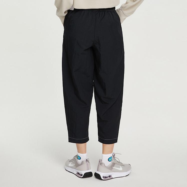 Nike Vyšívané logo Ležérní tkané kalhoty Jaro Dámské spodky Černá DM6210-010