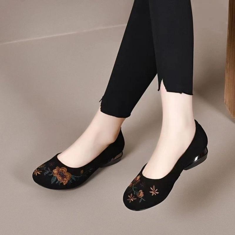 Round-toe Shoes, Low-heeled Shoes, Shallow-toe Shoes, Women's Shoes