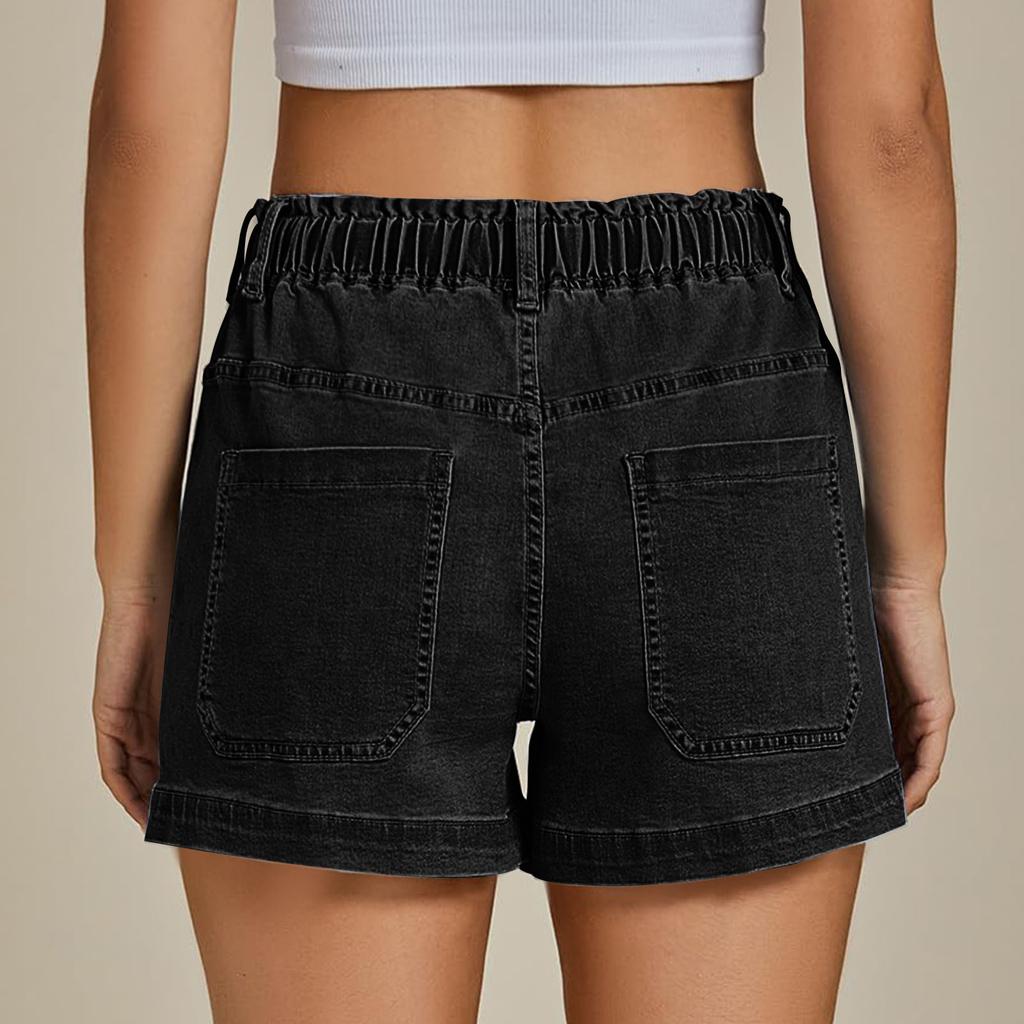 Women's Color Jeans Stretch Slim Fit Distressed Denim Shorts