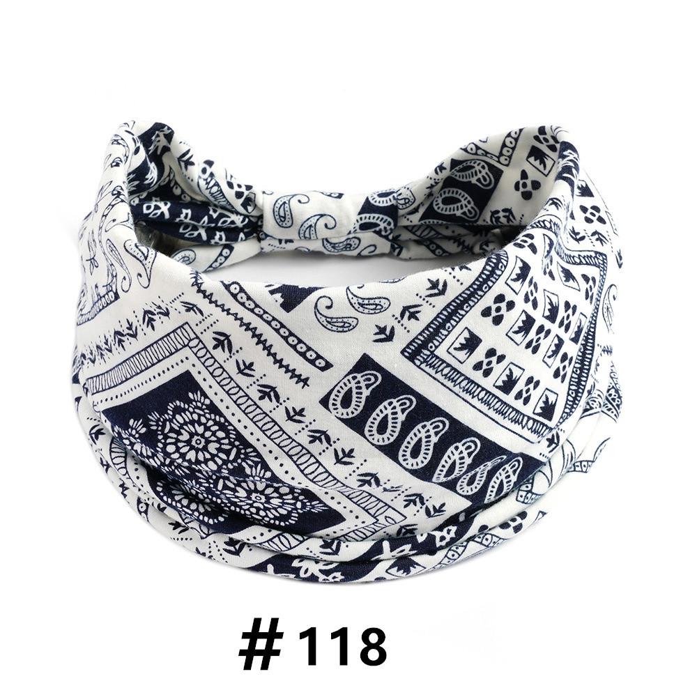 Cashew Print Headbands for Women Wide Boho Turban Headwrap Cotton Knot Elastic Hairbands Bandeau Sport Workout Hair Accessories