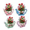 8pcs Creative Design Tea Party Decorations Floral Teapot Party Supplies  Baby Shower