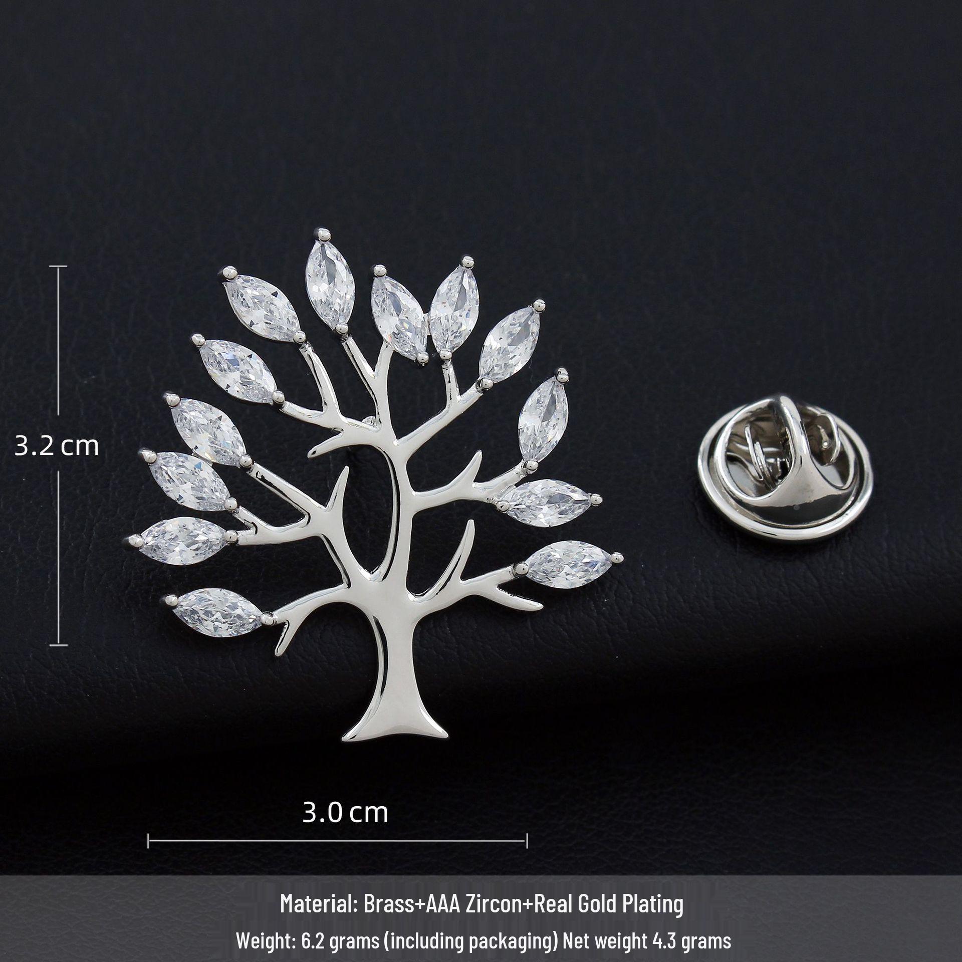 Luxury Zirconia Brooch: Fashionable Unisex Corsage with Anti-Exposure Lapel Buckle