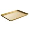 Aluminum Bakery Confectionery Display Tray 400x300x20mm Gold Hendi 808566