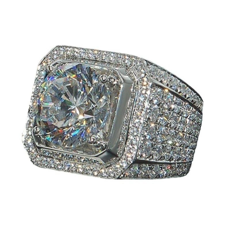 Hot Sale Fashion Domineering Micro-inlaid Zircon Men's Ring Holiday Gifts