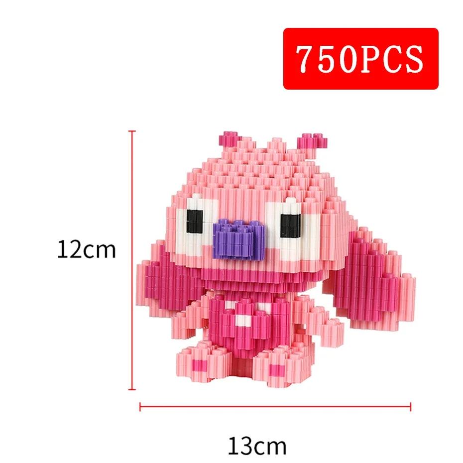 Stitch Mickey Minnie Mouse Doll Star Derena Belle Assemble Kids Building Blocks Puzzle Assembly Toys Kids Gifts