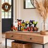 Halloween Tiered Tray Decor Happy Wooden Sign Ornaments with Pumpkin Ghost And Bat Elements for Stable Table Autumn Holiday Home Party Decorations
