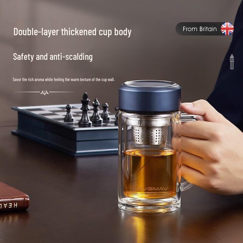 Baoweima Double-Layer Glass Tea Infuser Bottle