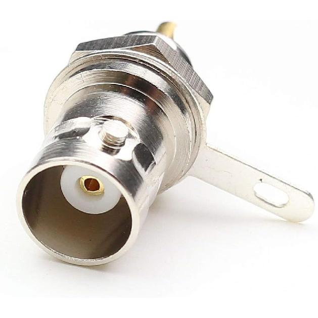 BNC Chassis Panel Mount Socket Female Jack Solder Type Connectors Adapter 6-Pack