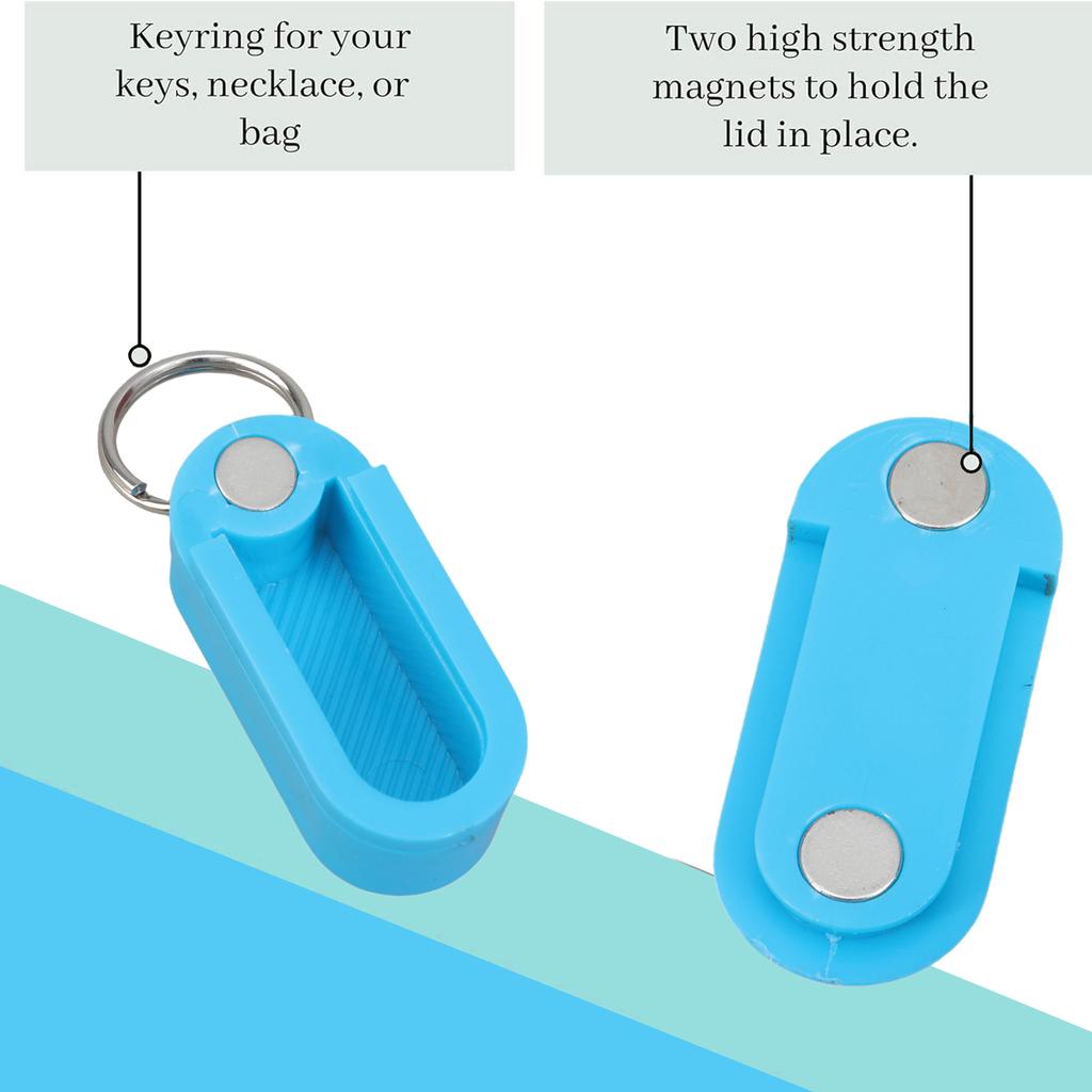 Durable Pills Box Dispenser Keychain Organizer Portable Pills Holders Case Keyring for Outdoor Travel Camping Keyholder